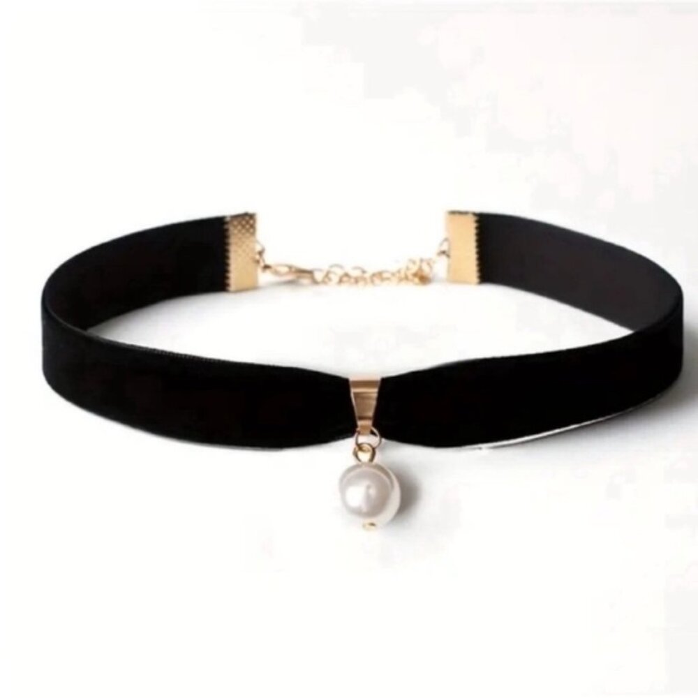 New! Madewell Black Velvet Choker Necklace NWOT